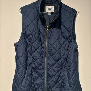 Old Navy Women's Dark Blue Quilted Vest